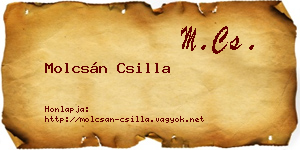 Molcsán Csilla névjegykártya